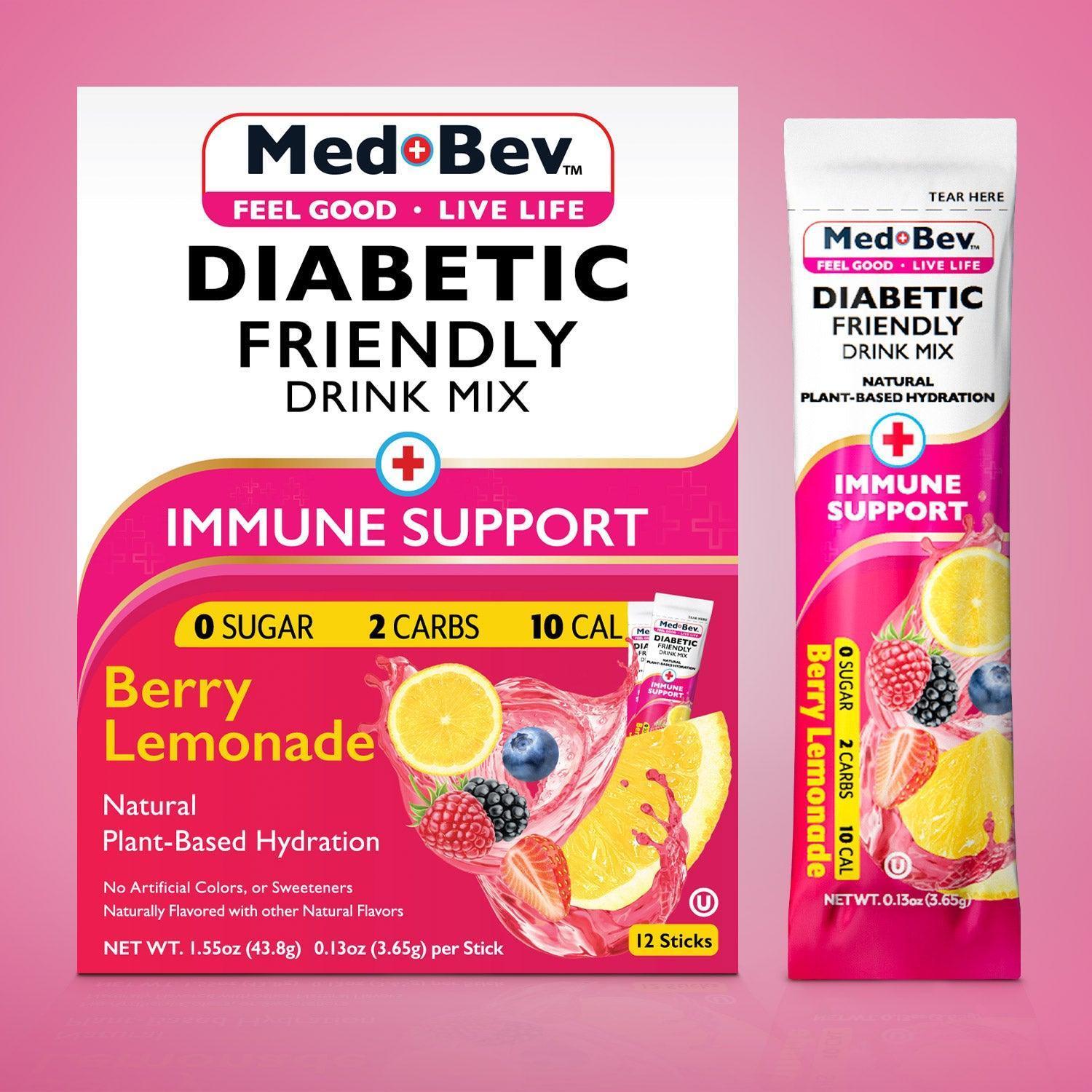 sugar free low carb low calorie immune support berry lemonade keto diabetic friendly drink mix