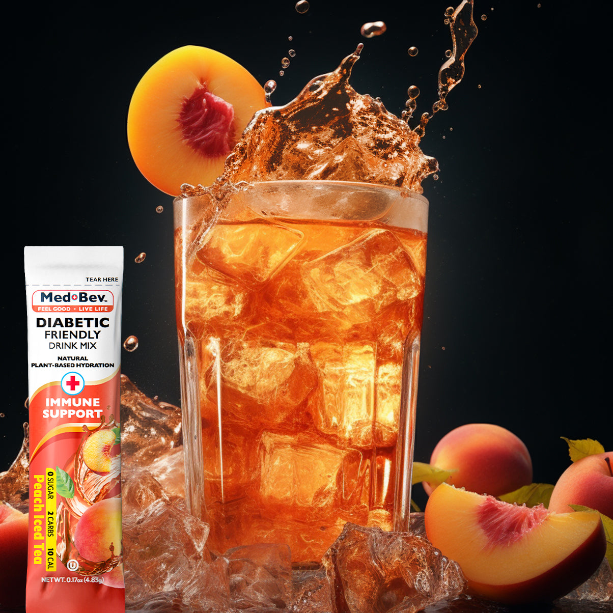 Energizing Peach Black Tea Mix, Electrolytes, No Added Sugar, Plant  Based